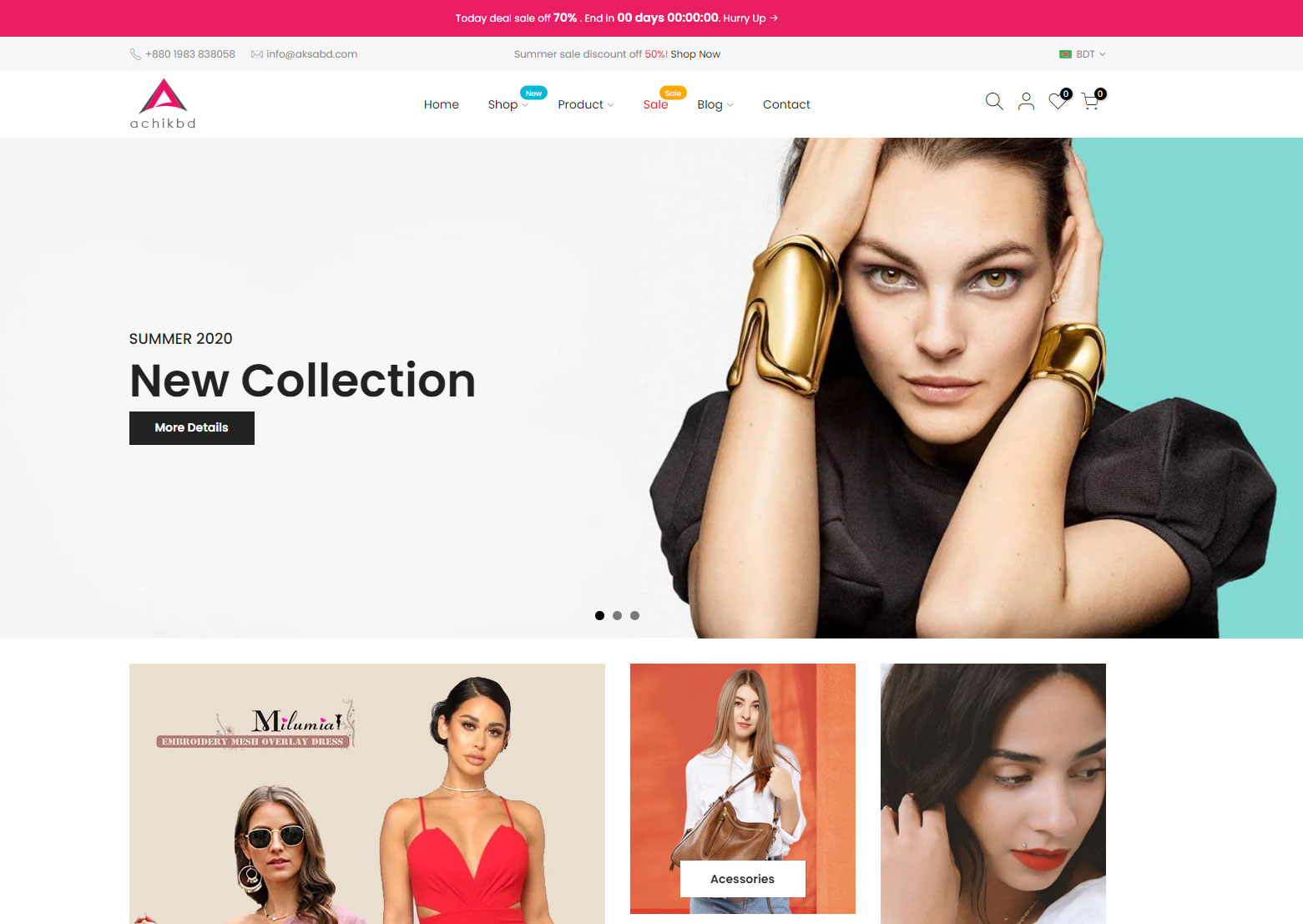 Shopify website